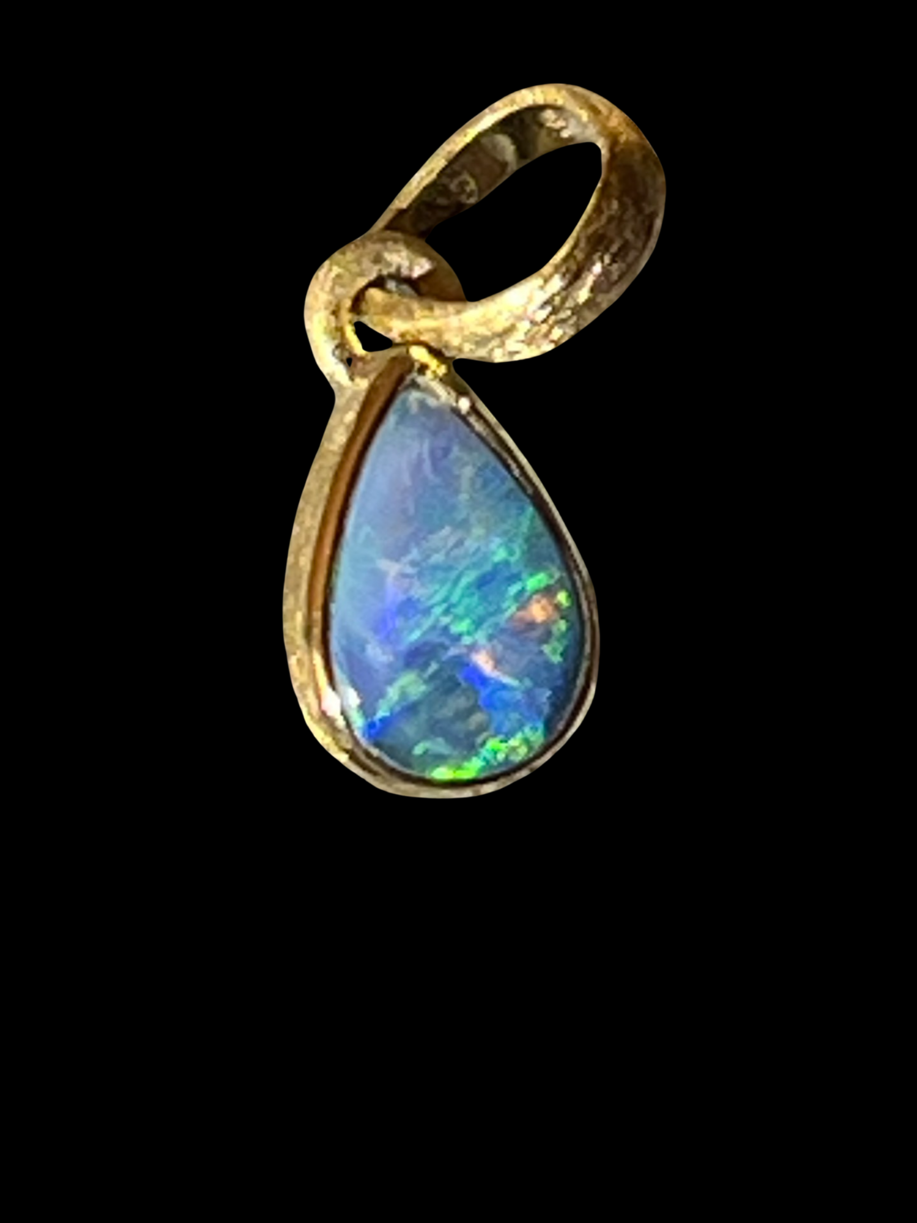 Edelopal Anhänger in Silber vergoldet