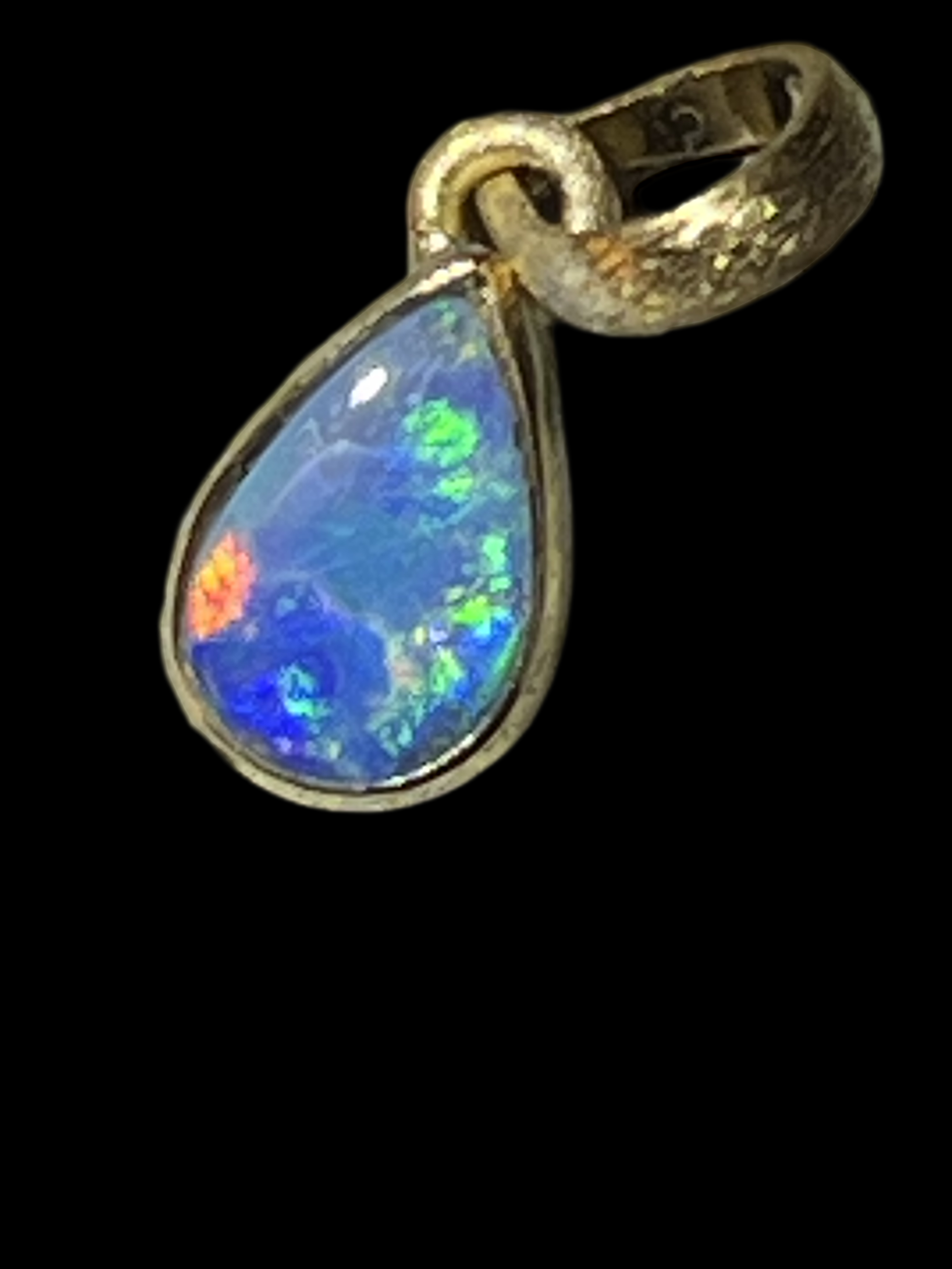 Edelopal Anhänger in Silber vergoldet